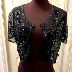 Basil & Maude Brilliant Sequin & Pearl Bolero